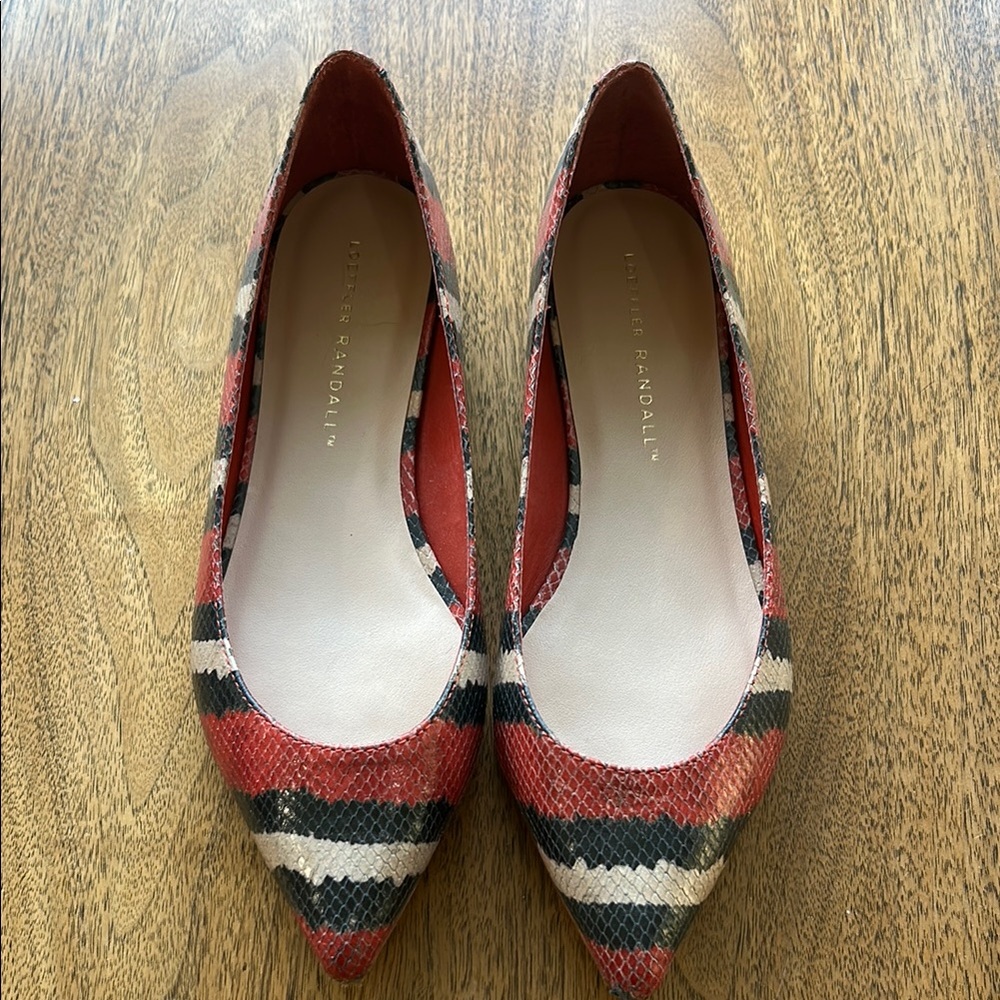 Loeffler Randall Snake Embossed Flats